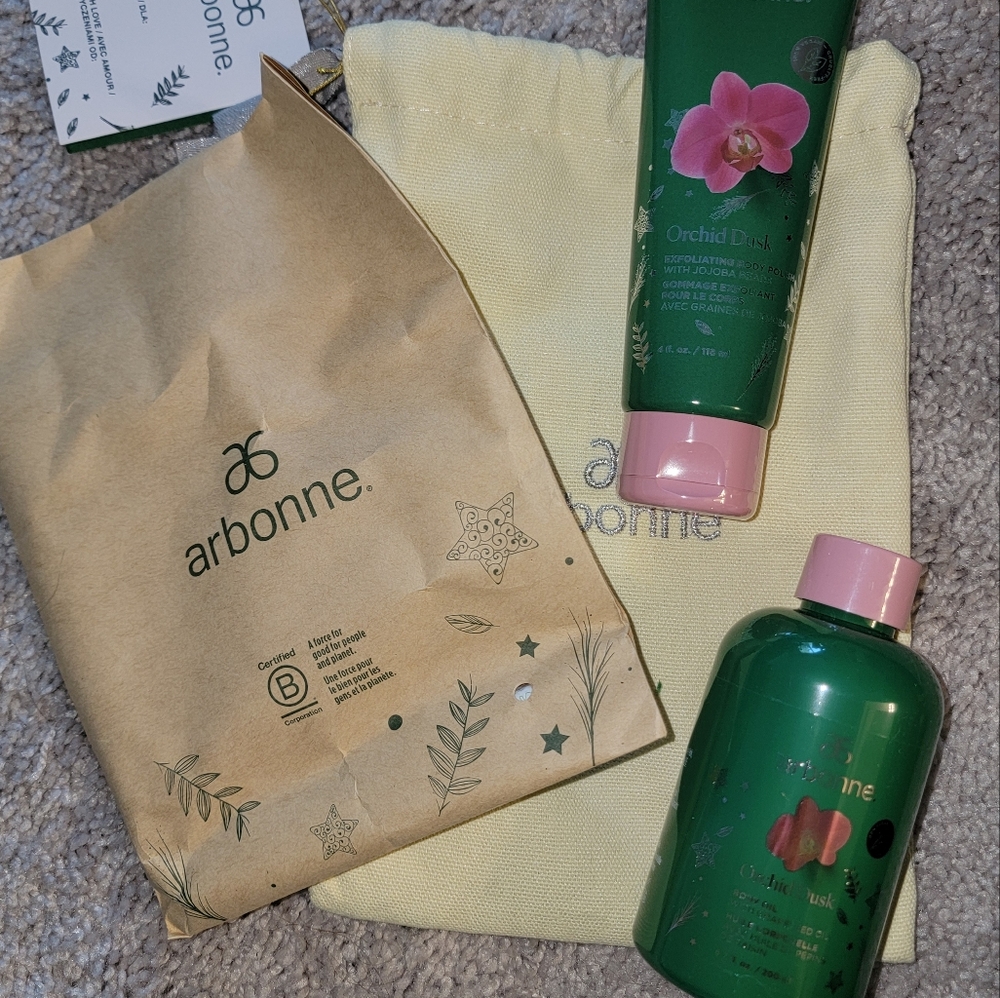 Arbonne Orchid Dusk Body set